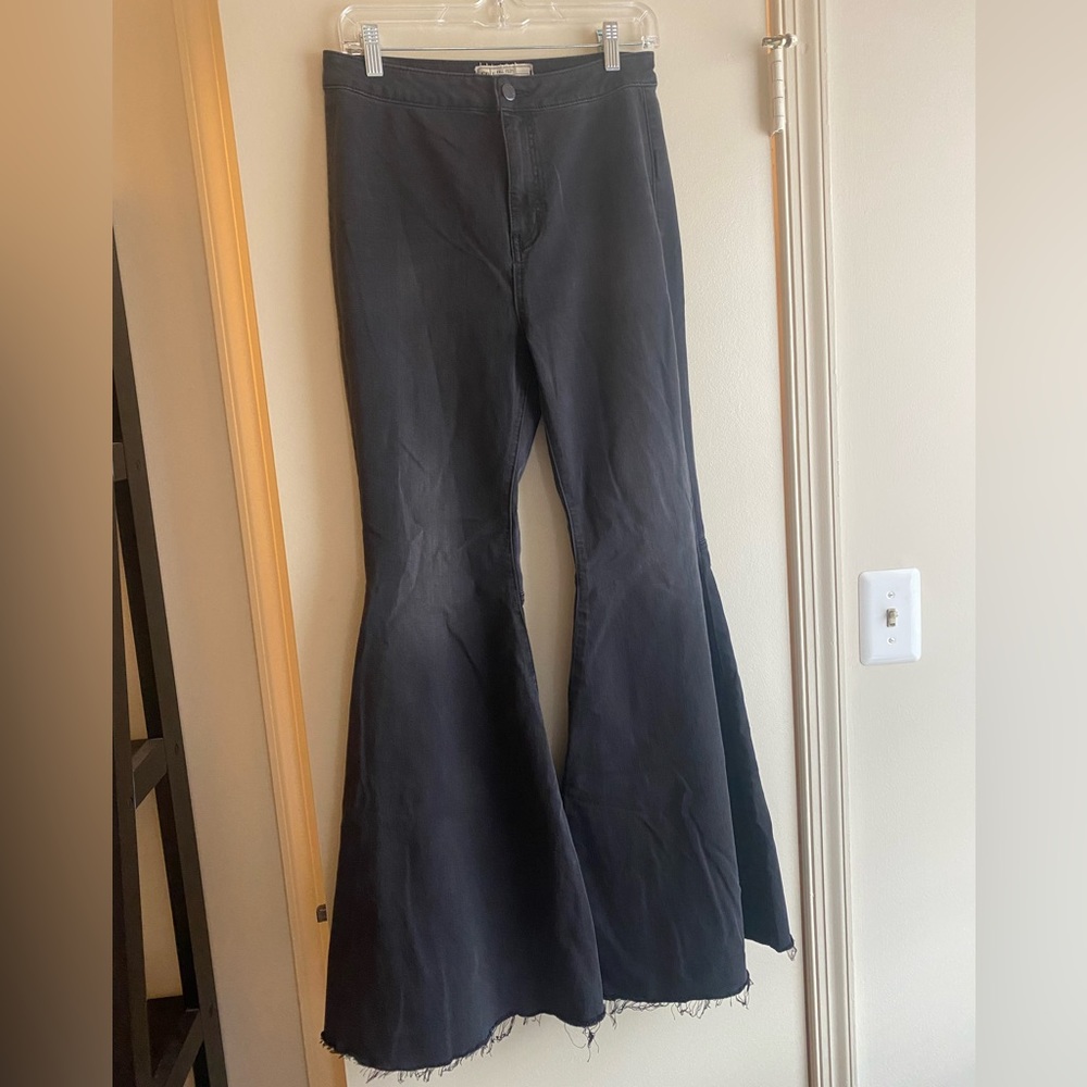 Free People Just Float On Flare Jeans - Black